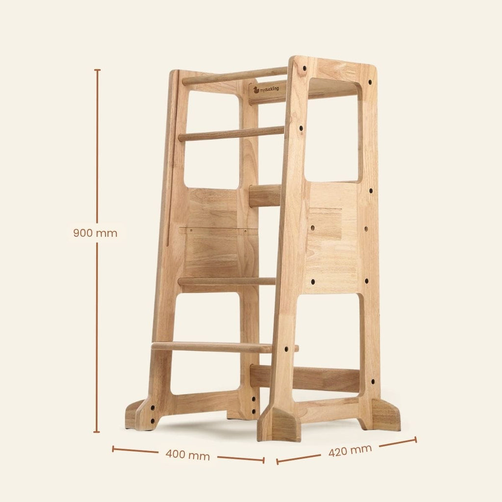 myduckling Deluxe Solid Wood Adjustable Learning Tower 2 in 1