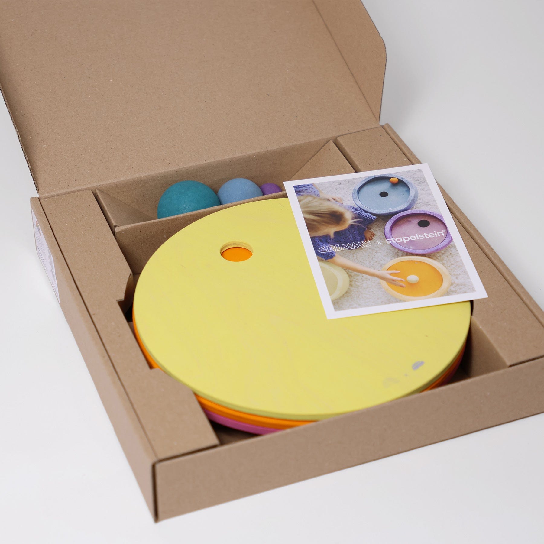 Grimm’s Rolling Discs Set for Stapelstein - Warm Pastel