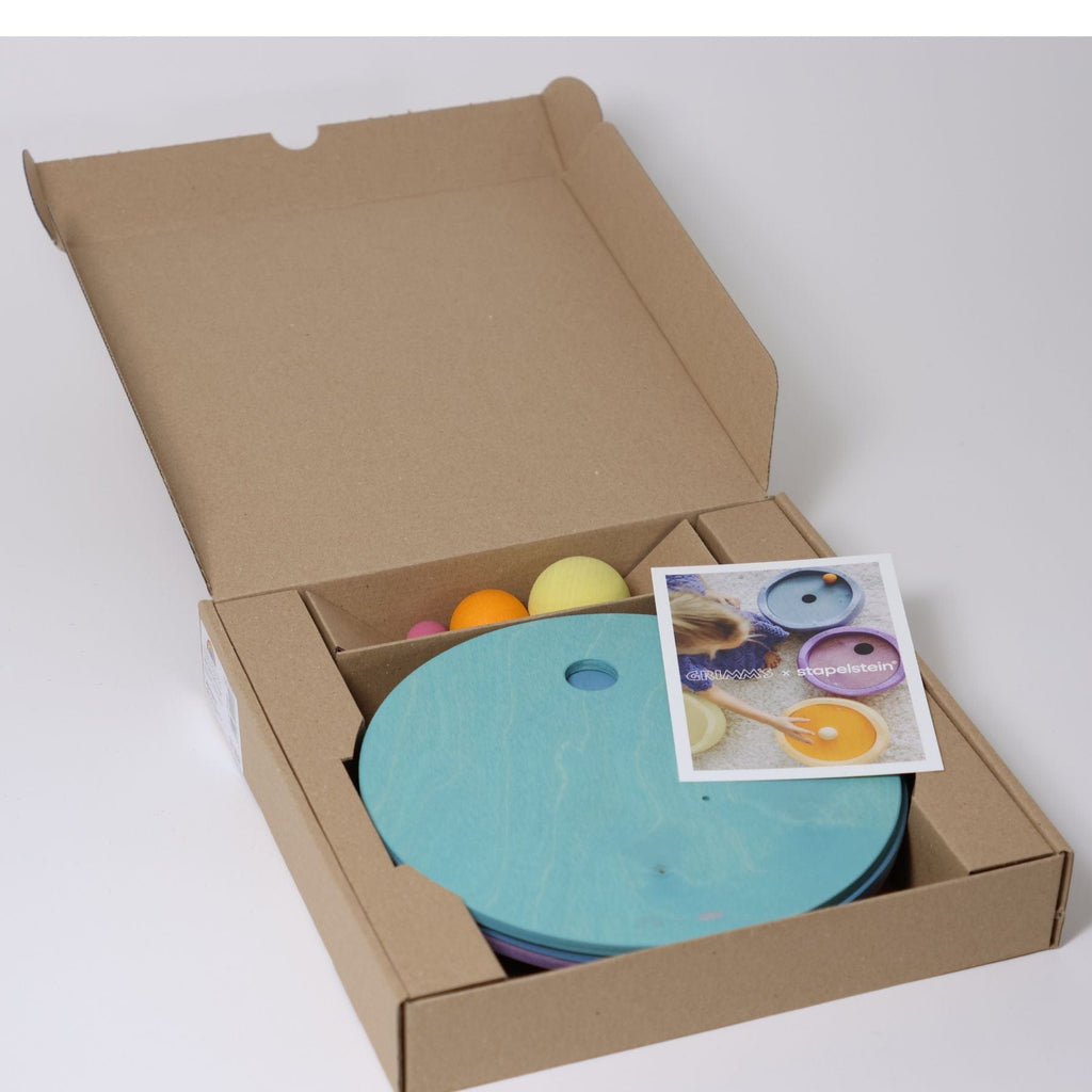 Grimm's Rolling Discs Set for Stapelstein - Cool Pastel