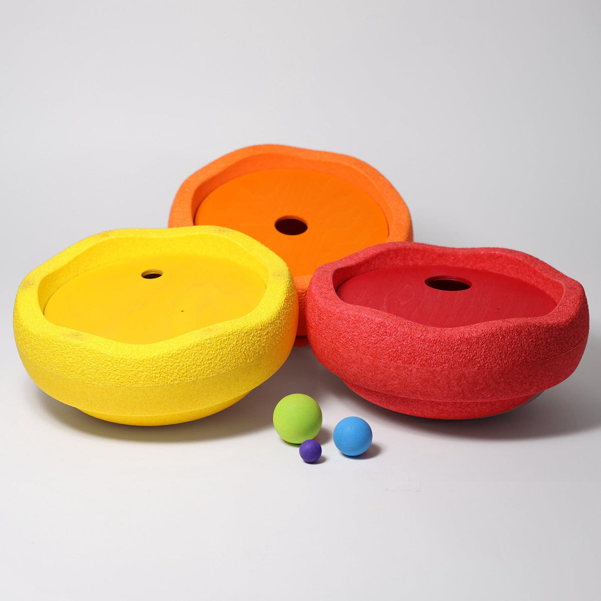 Grimm's Rolling Discs Set for Stapelstein - Warm Rainbow