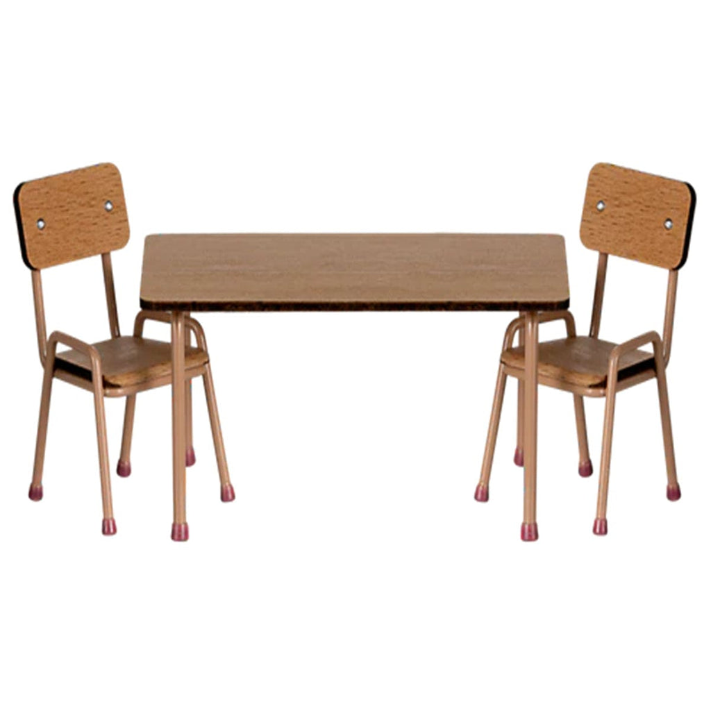 Maileg Table and Chair Set Mouse Dark Powder 