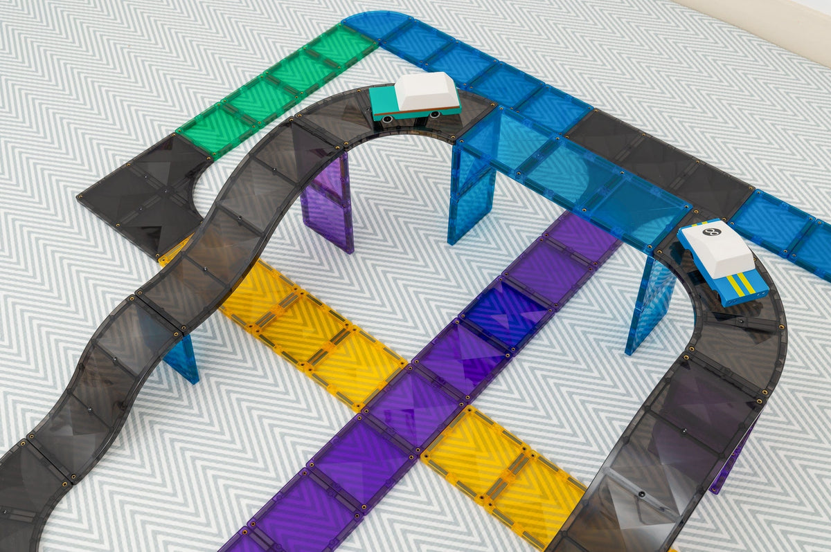 Connetix Tiles Roads Ramps and Intersections Pack 16 Piece