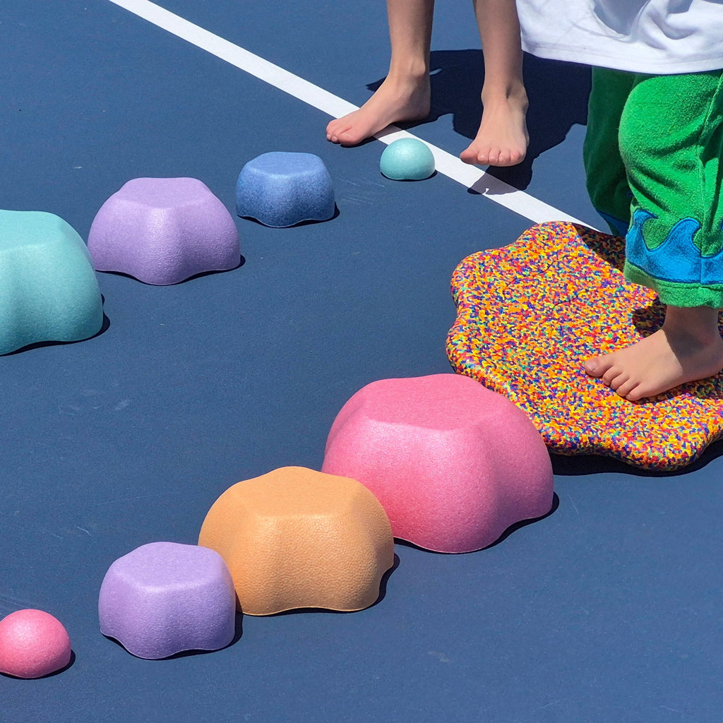 Funova Kids Stepping Stone Rainbow Set of 6+1 Confetti Board
