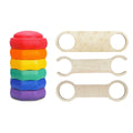 Funova Rainbow Stepping Stones & Balance Beam Set