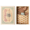Maileg Sleepy Wakey Baby Mouse in Matchbox Blue