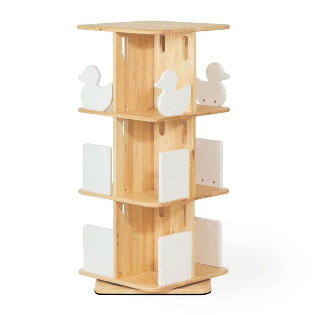 myduckling Montessori Rotating Bookcase - Natural/White