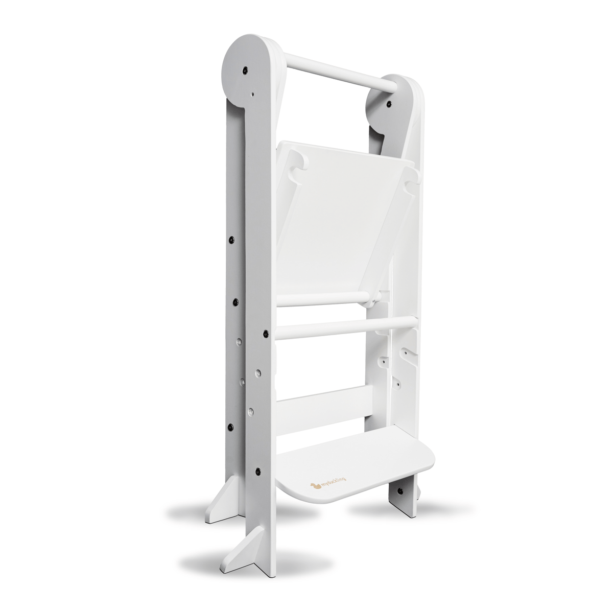 myduckling Deluxe Folding Adjustable Learning Tower - White
