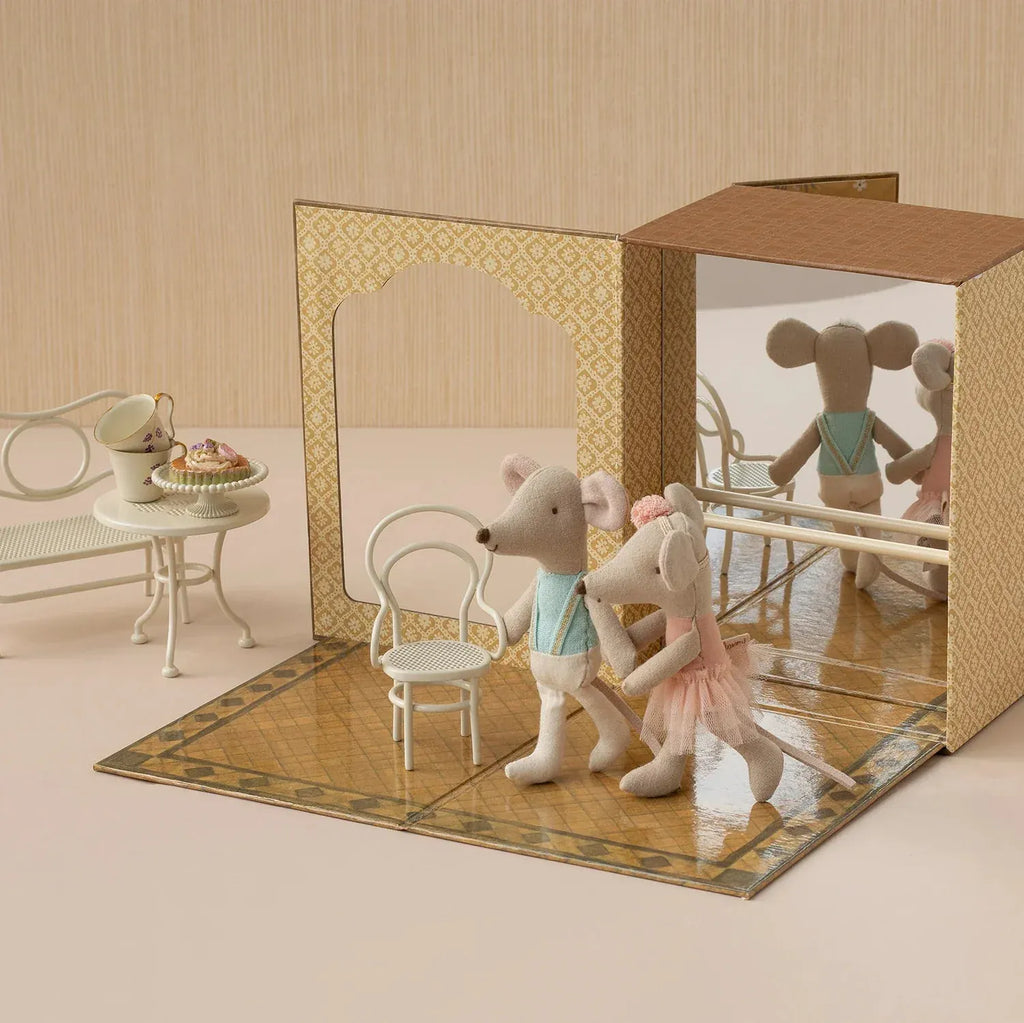 Maileg Ballet Mice Dance Studio Little Sister and Brother