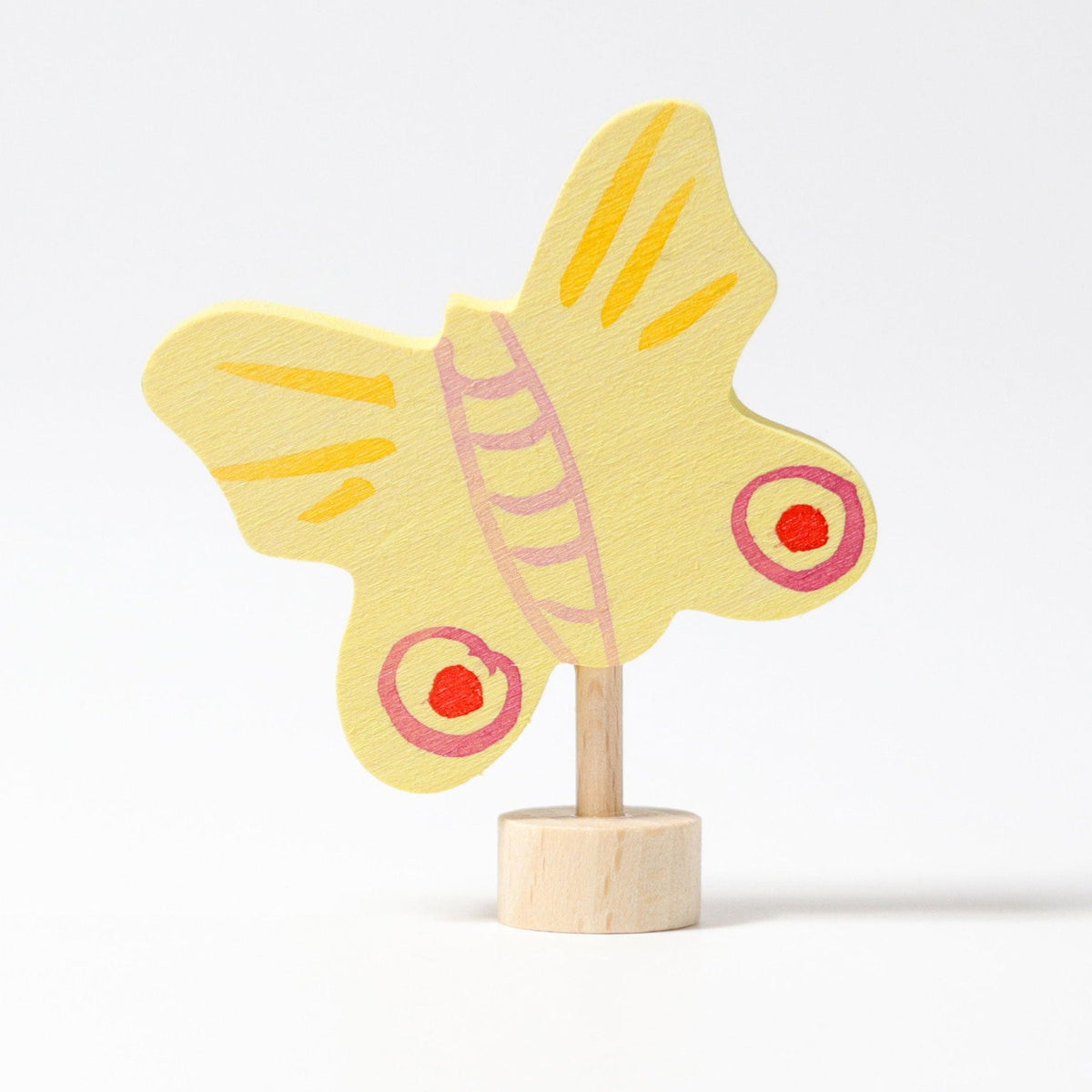 Grimm's Yellow Butterfly Candle Holder Decoration