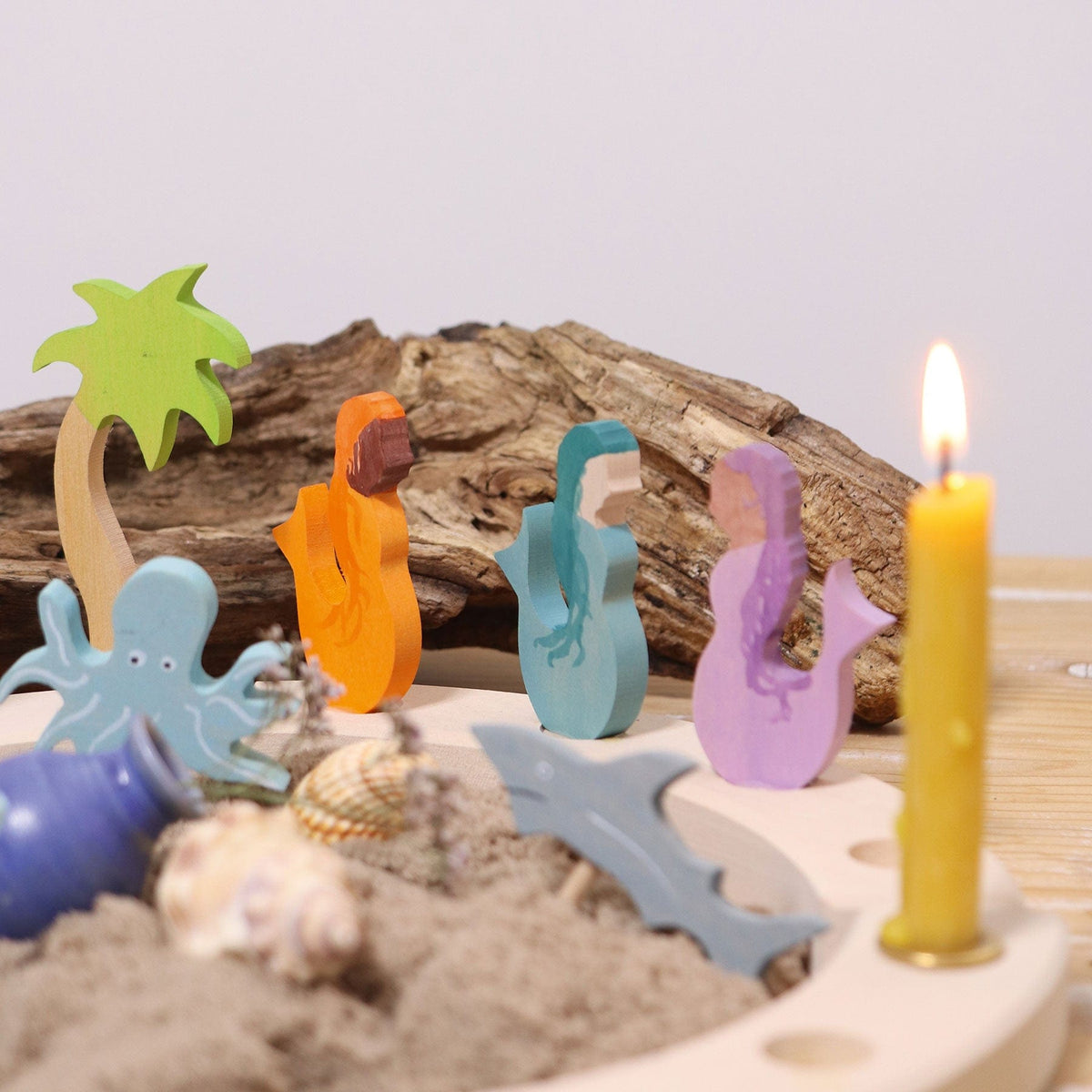 Grimm's Mermaid Candle Holder Decoration