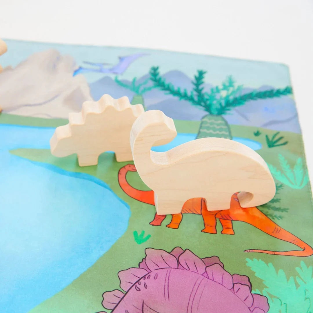 Sarah's Silks Wooden Animal Triceratops