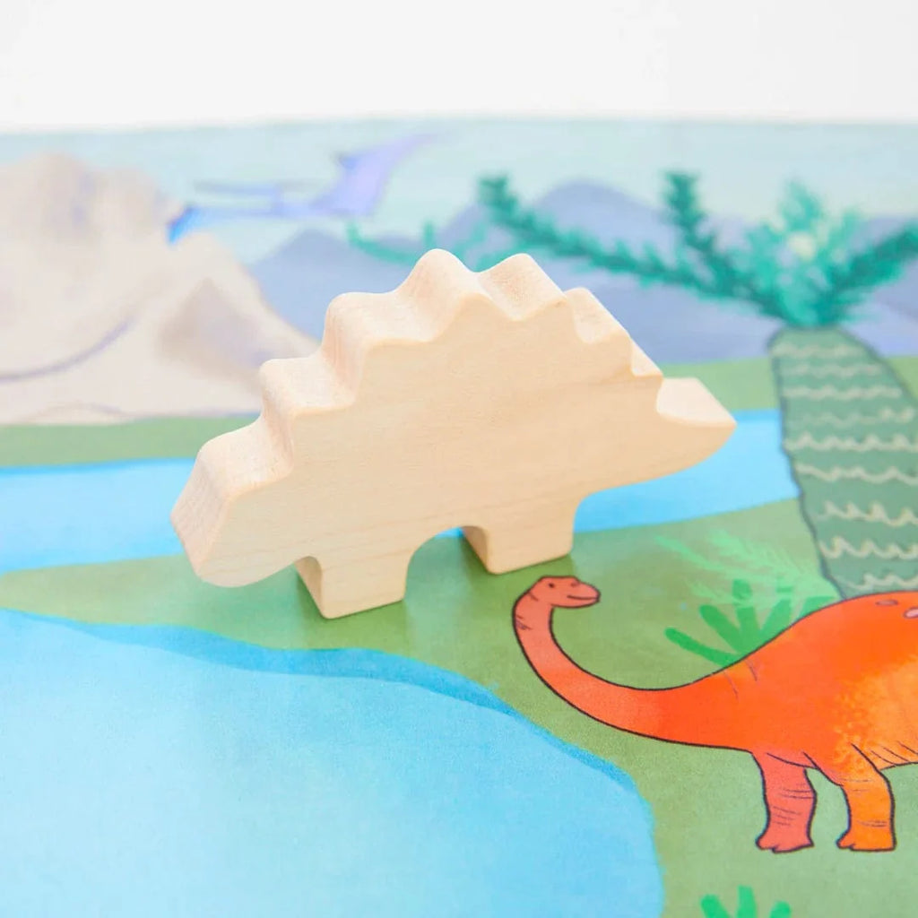 Sarah's Silks Wooden Animal Stegosaurus (Maple)