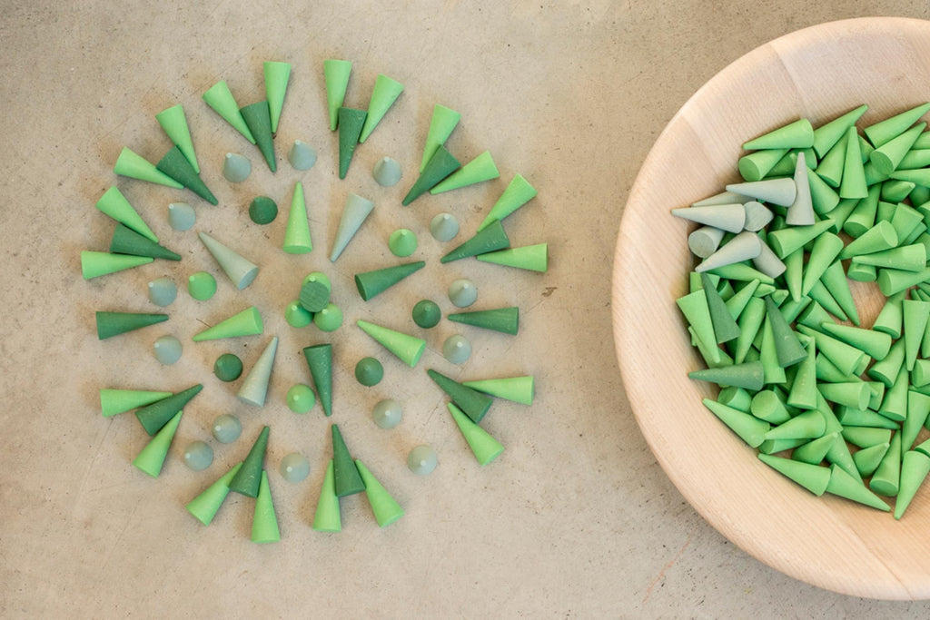 Grapat Mandala Green Cones 36 Pieces