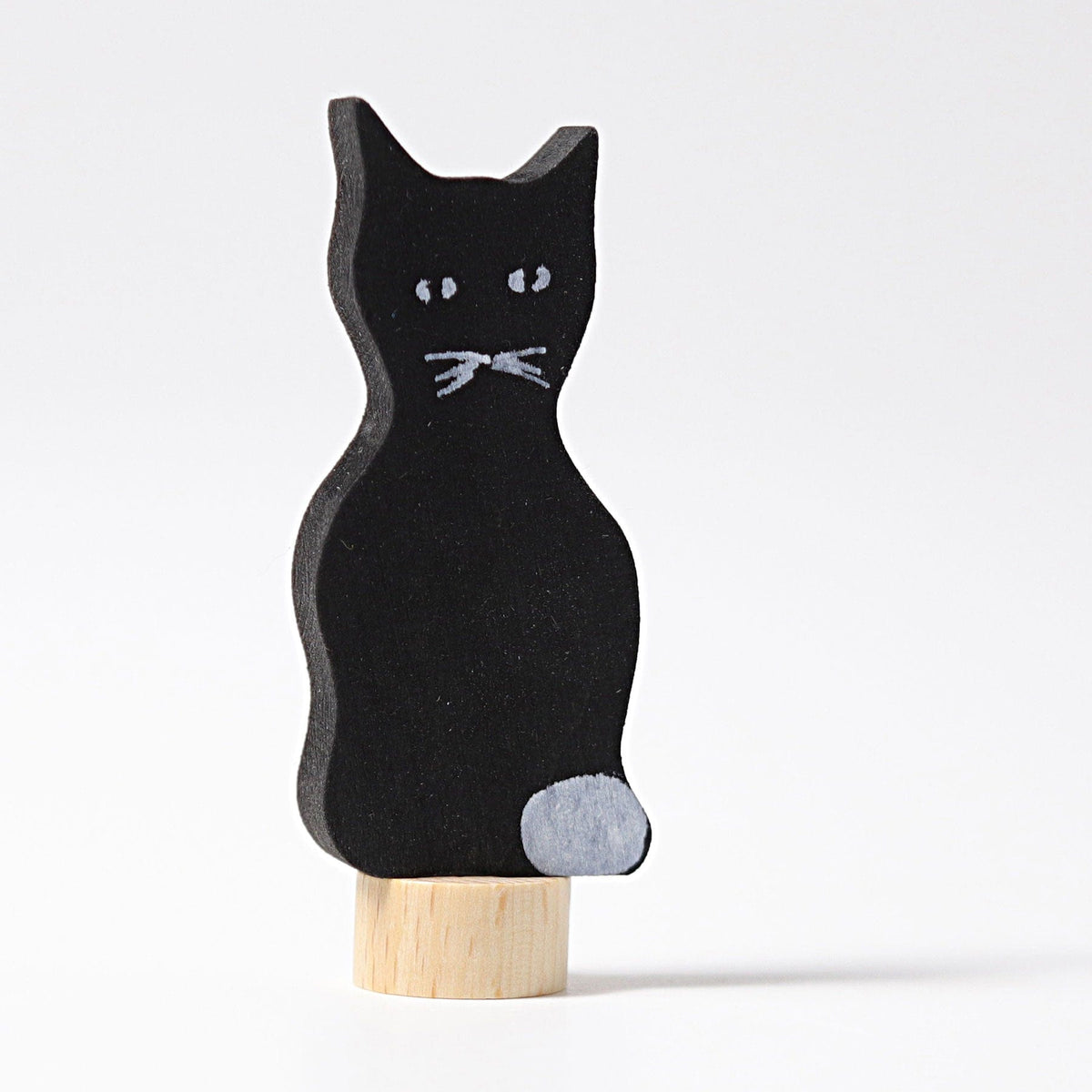 Grimm's Black Cat Candle Holder Decoration