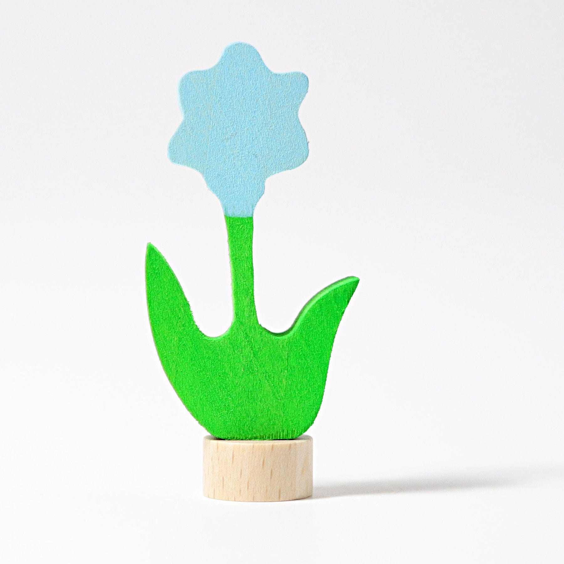 Grimm's  Blue Flower Candle Holder Decoration