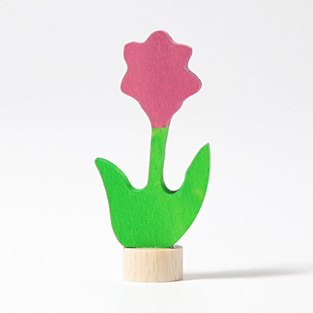 Grimm's  Pink Flower Candle Holder Decoration