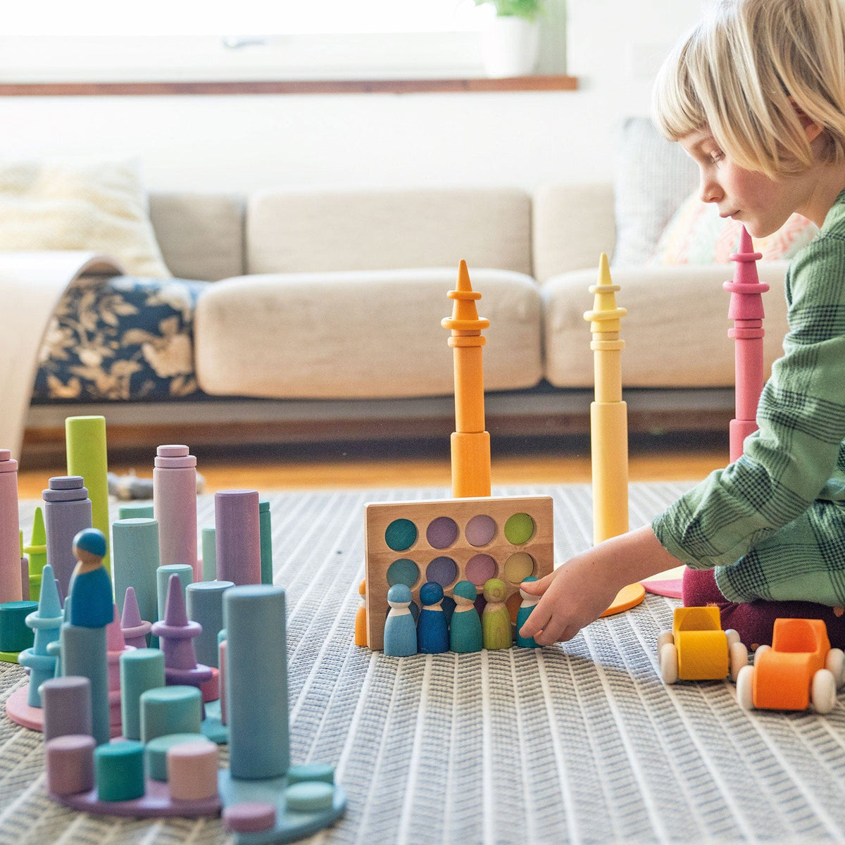 Grimm’s Rollers Small Sorting Game Pastel
