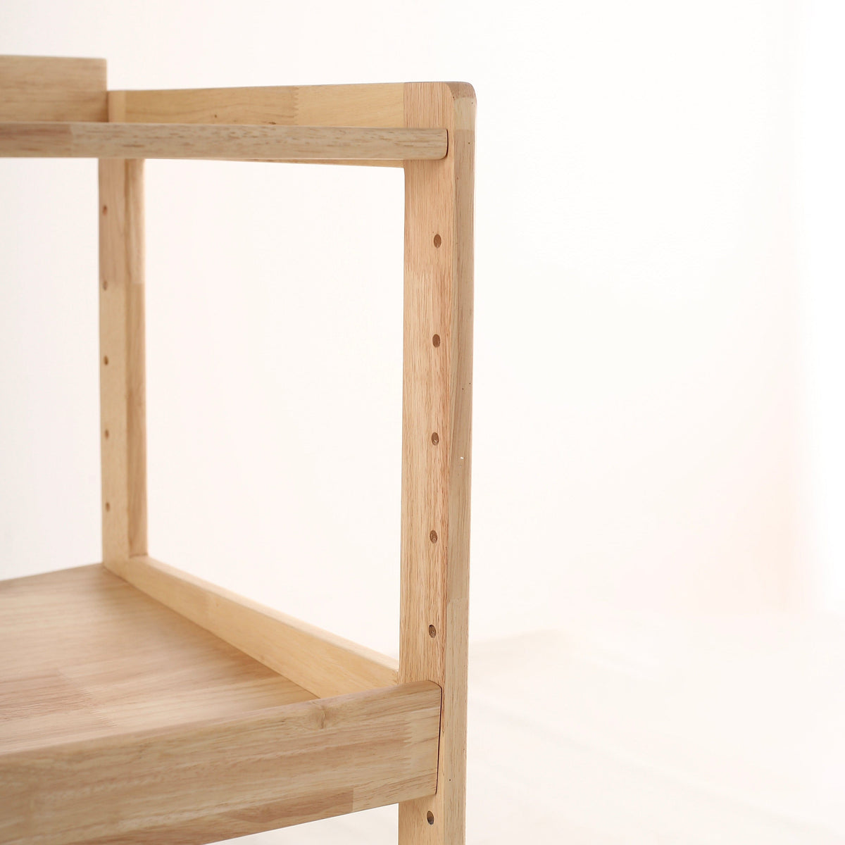 myduckling Adjustable Solid Wood 3 Layer Storage Shelf