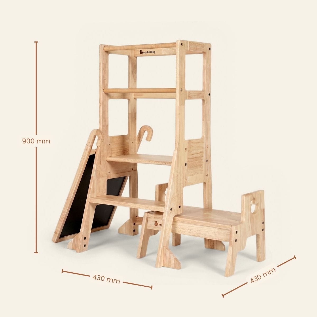 myduckling Solid Wood Adjustable Learning Tower - Duck Stool (Mid-October Pre-Order)