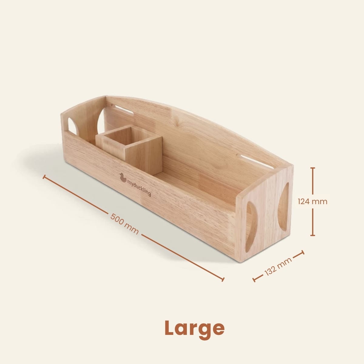 myduckling Solid Wood Side Shelf
