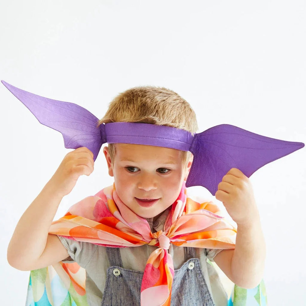 Sarah's Silks Ears Dinosaur Purple