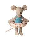 Maileg Beach Mouse with Float Little Sister Red Dots