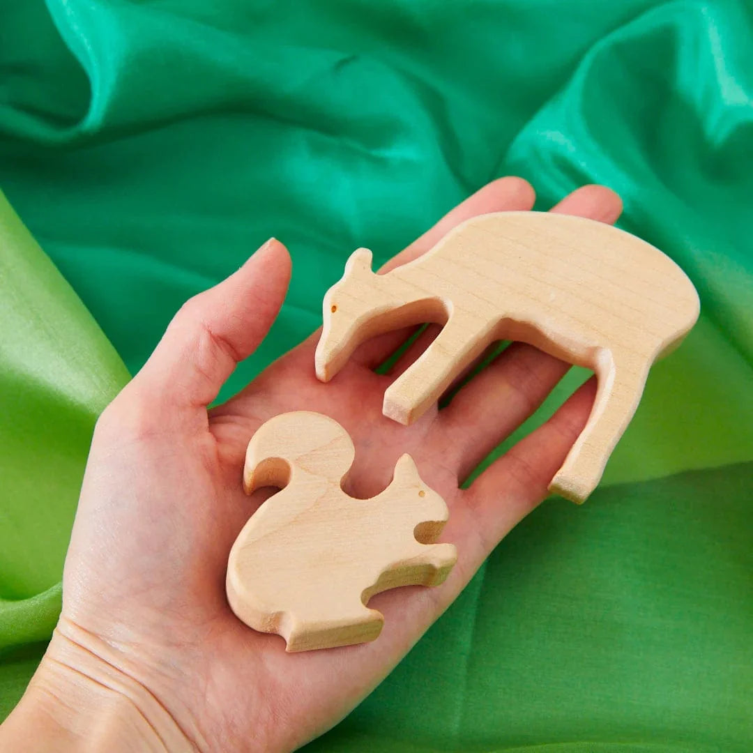Sarah's Silks Wooden Animal Squirrel Maple