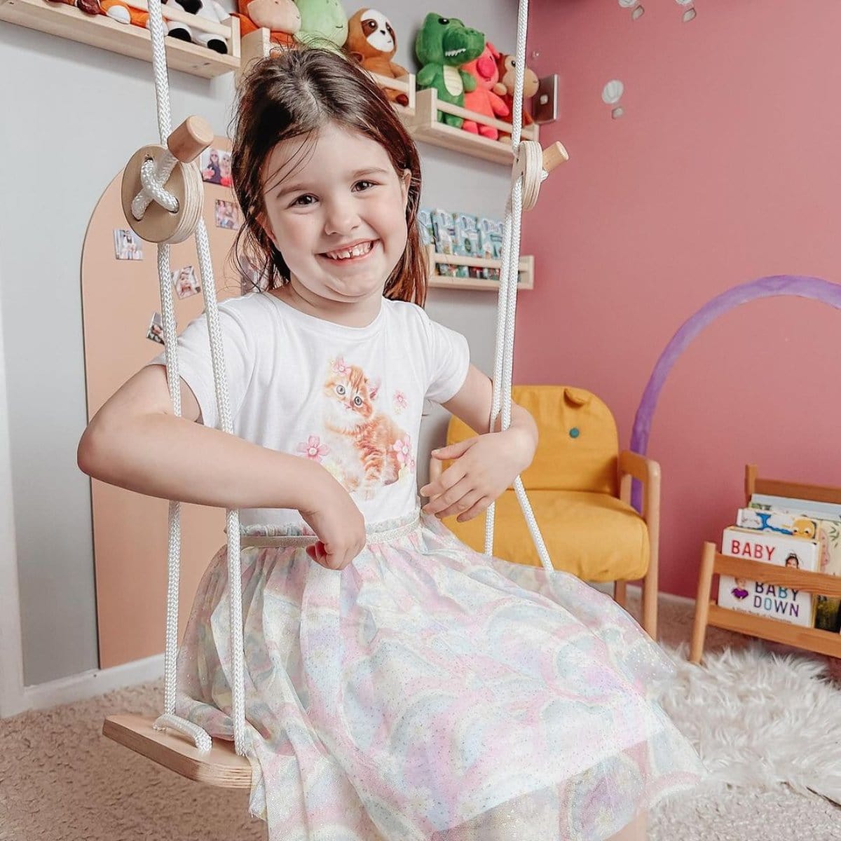 myduckling Felix Kids Climbing Ladder＆Felix Kids Swing Seat Set