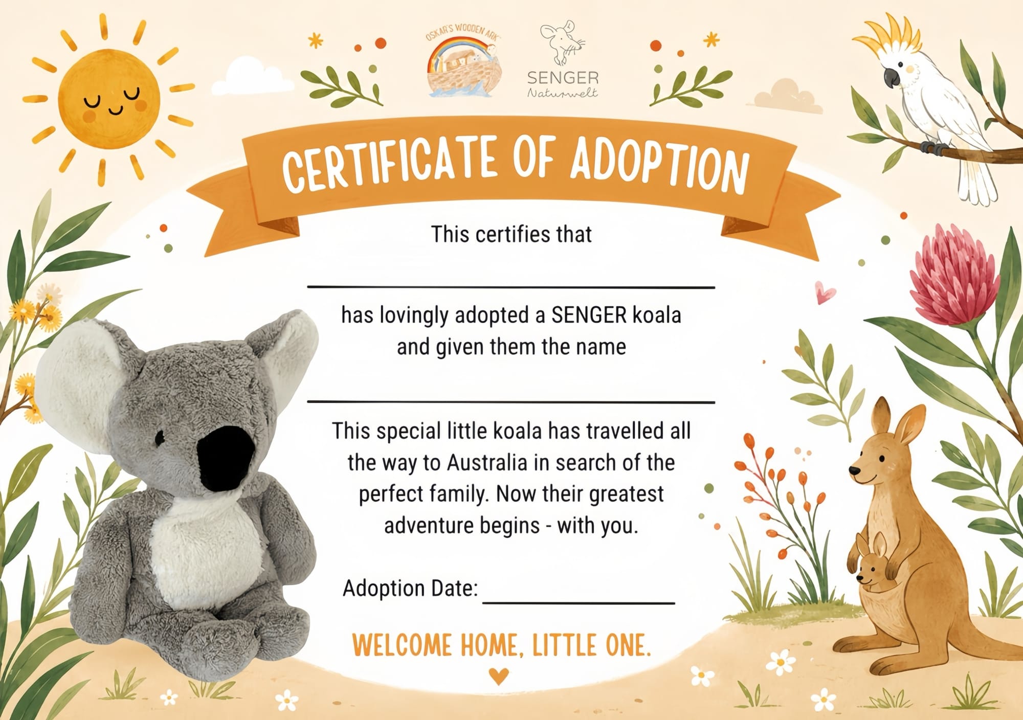 SENGER Cuddly Animal - Koala - Australian Exclusive - Removable Heat/Cool Pack