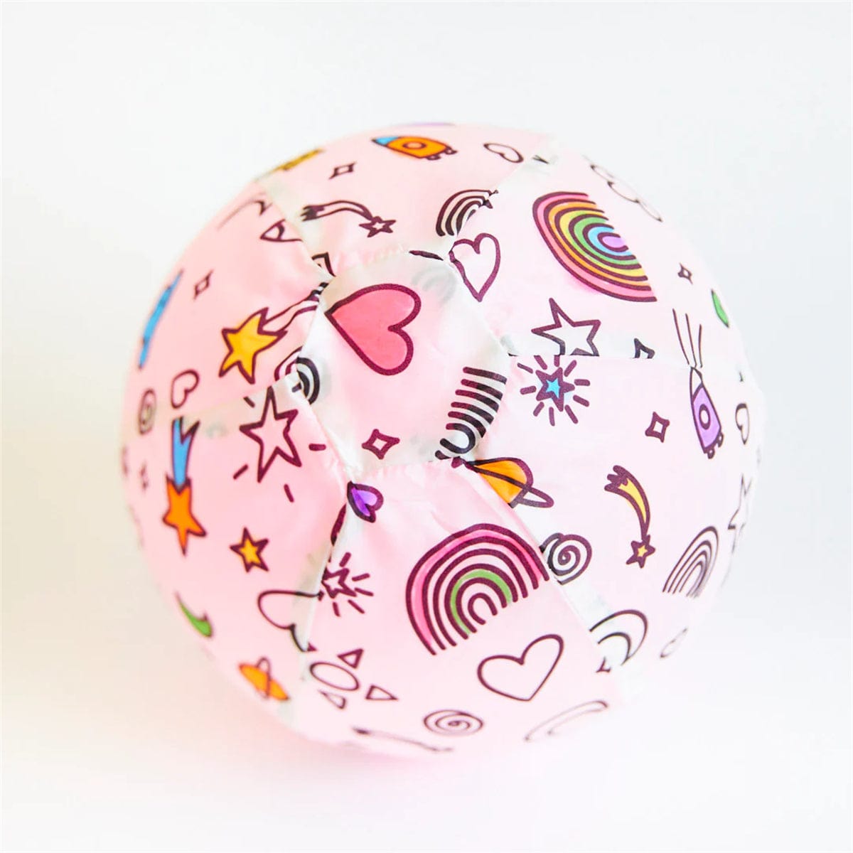 Sarah's Silks Rainbow Sky Coloring Balloon Ball +  Playsilk Marker Set