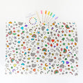 Sarah's Silks Rainbow Sky Coloring Seek and Find +  Playsilk Marker Set