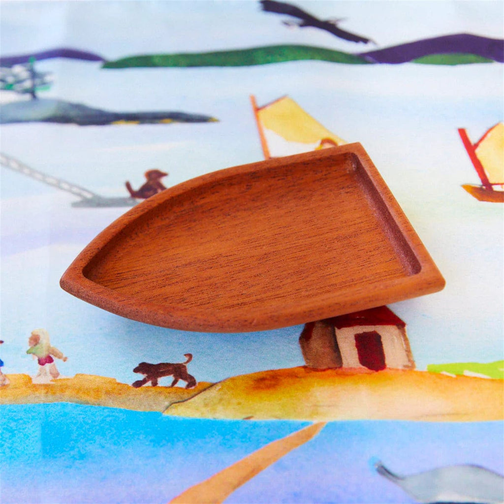 Sarah's Silks Wooden Boat Mahogany