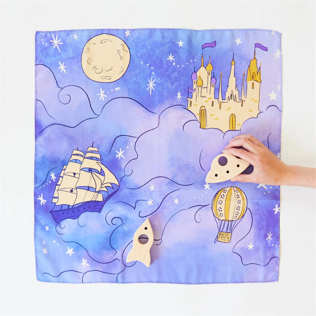 Sarah's Silks Wooden Toy - Rocketship - Maple