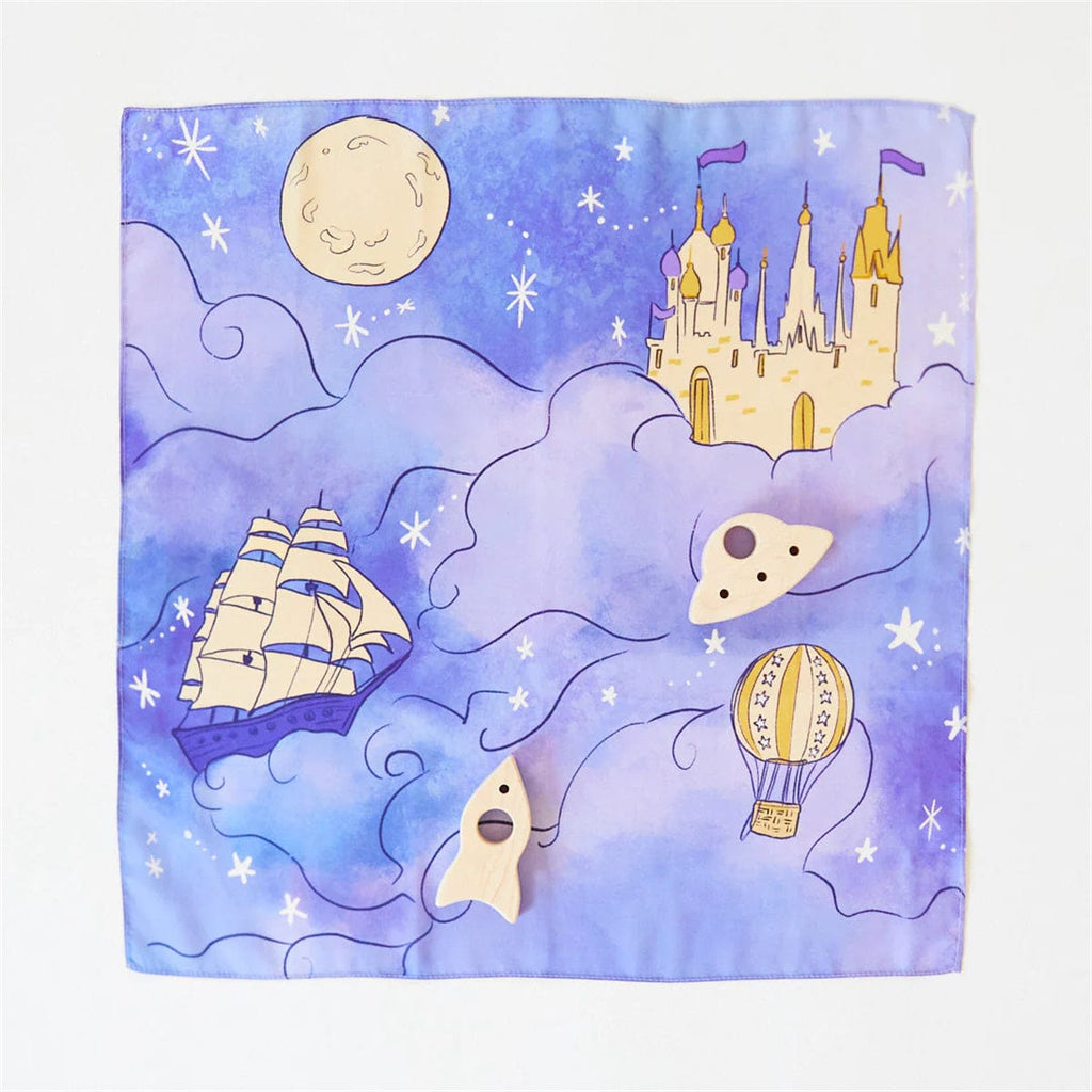 Sarah's Silks Wooden Toy - Rocketship - Maple