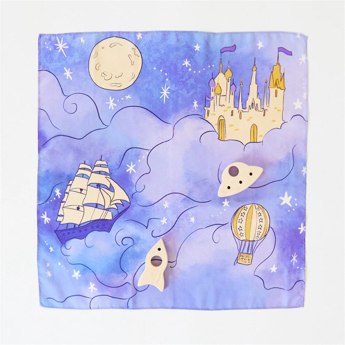 Sarah's Silks Wooden Toy - Rocketship - Maple
