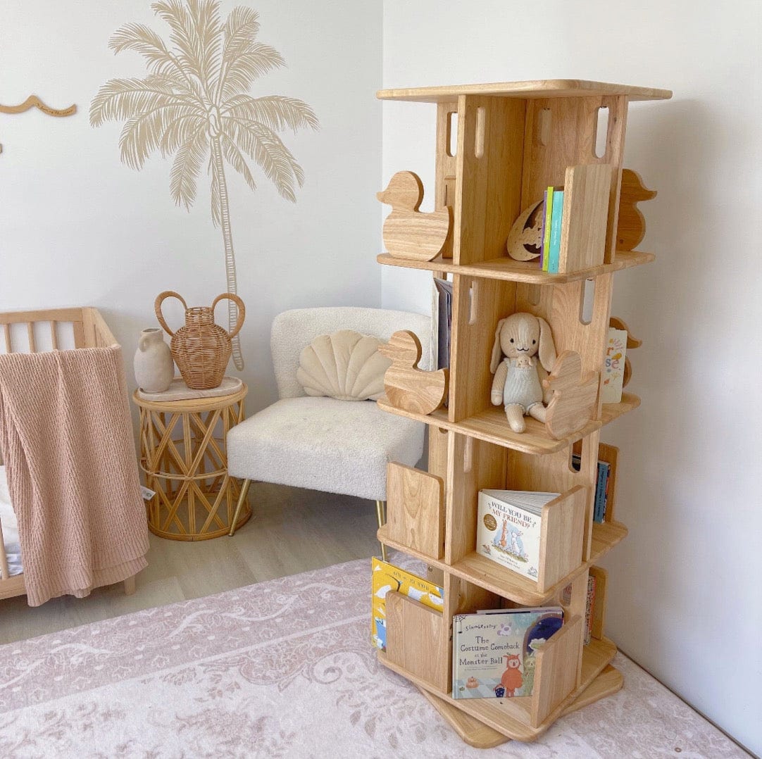 myduckling Montessori Rotating Bookcase - Natural