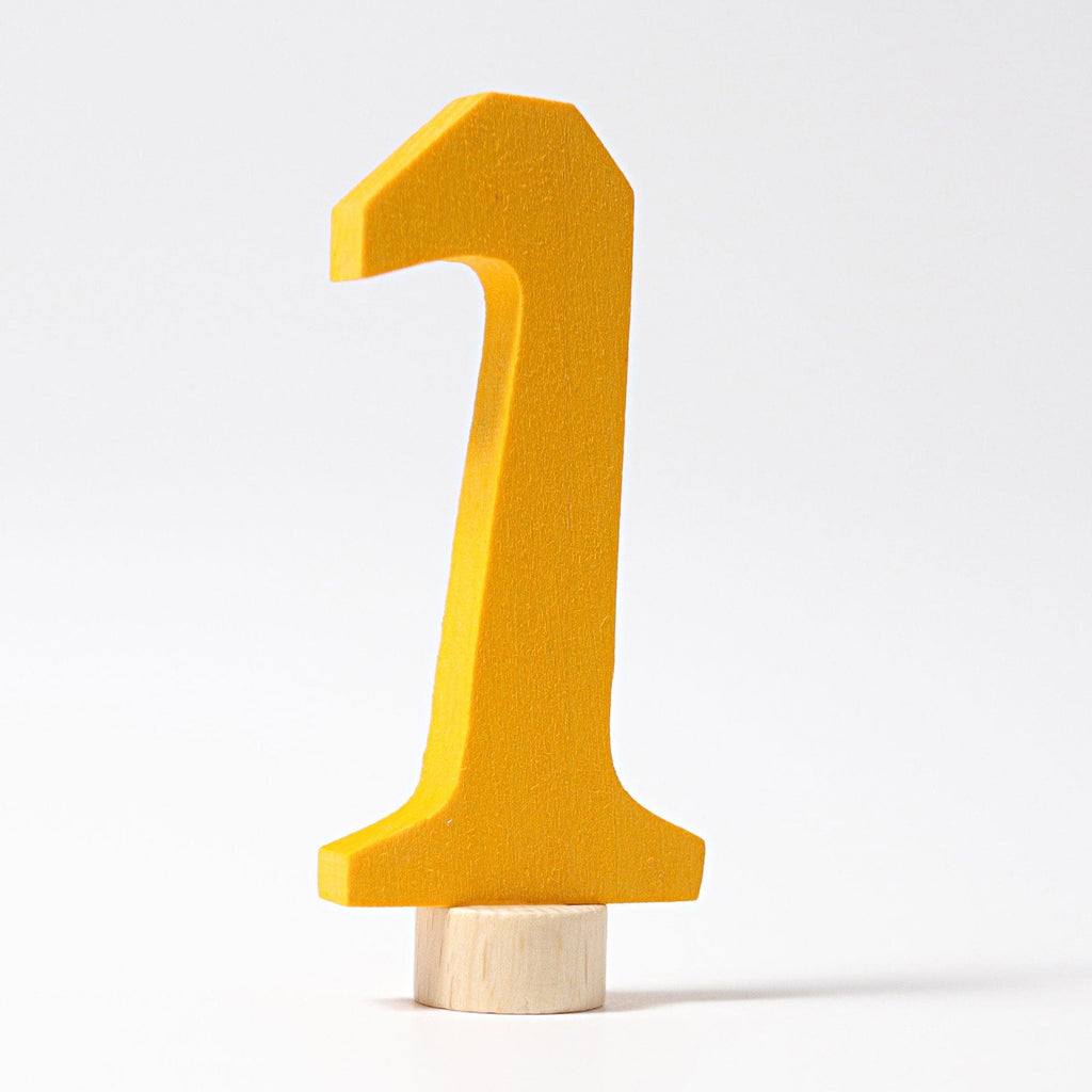 Grimm's Number 1 Candle Holder Decoration Anthroposophical