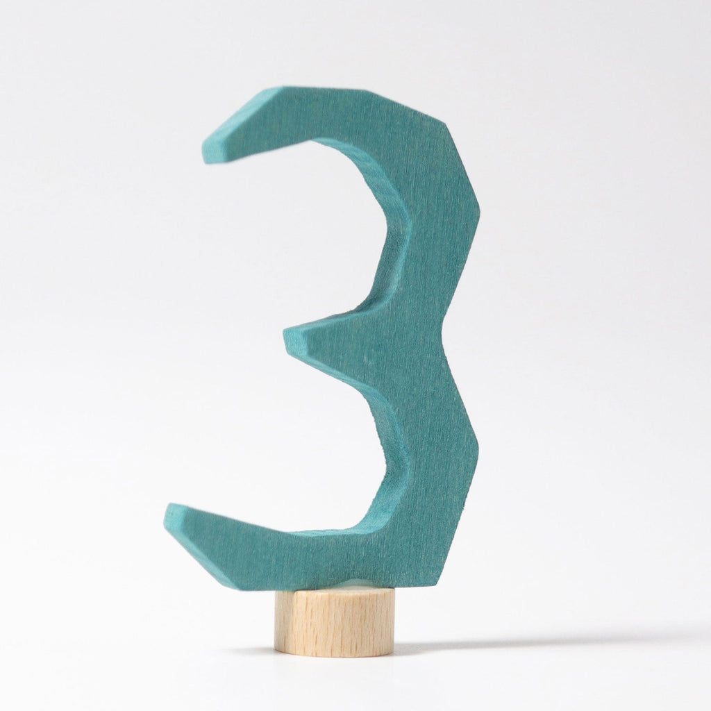 Grimm's Number 3 Candle Holder Decoration Anthroposophical