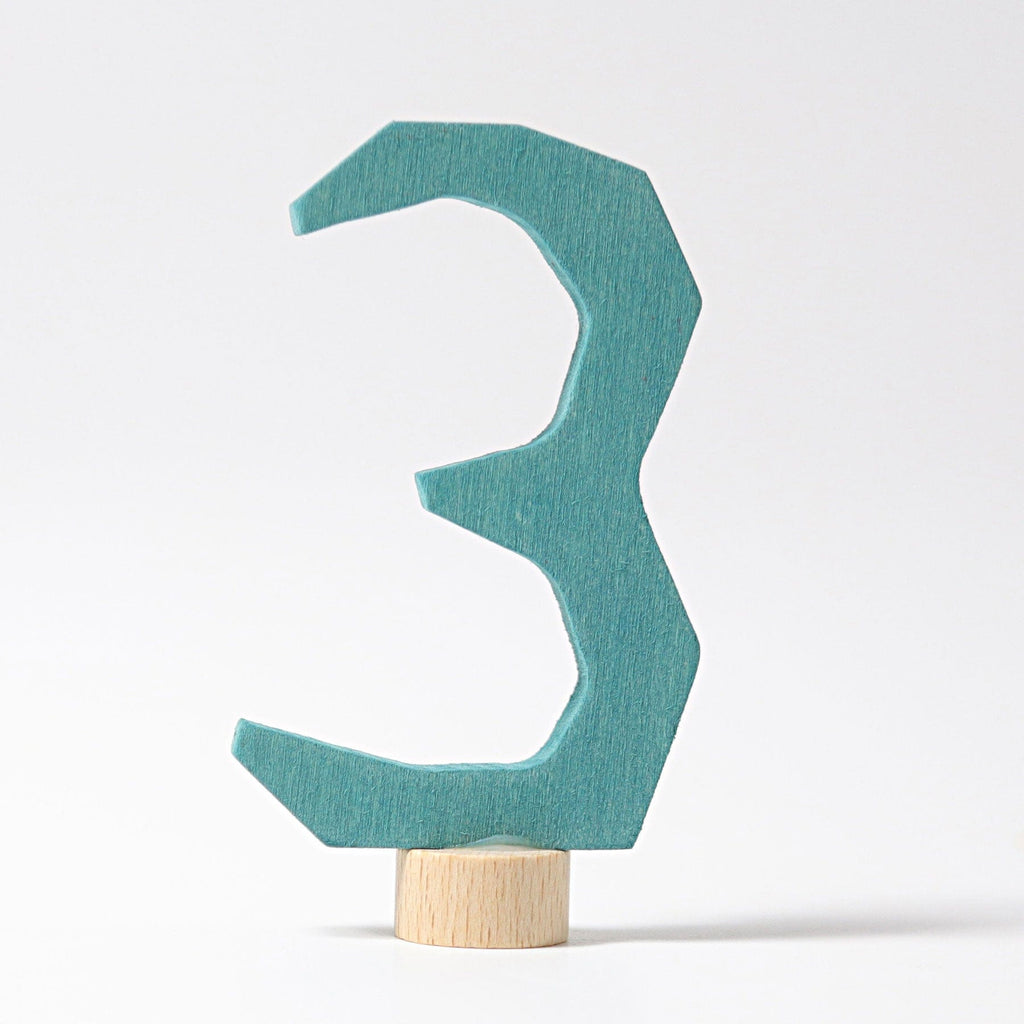 Grimm's Number 3 Candle Holder Decoration Anthroposophical