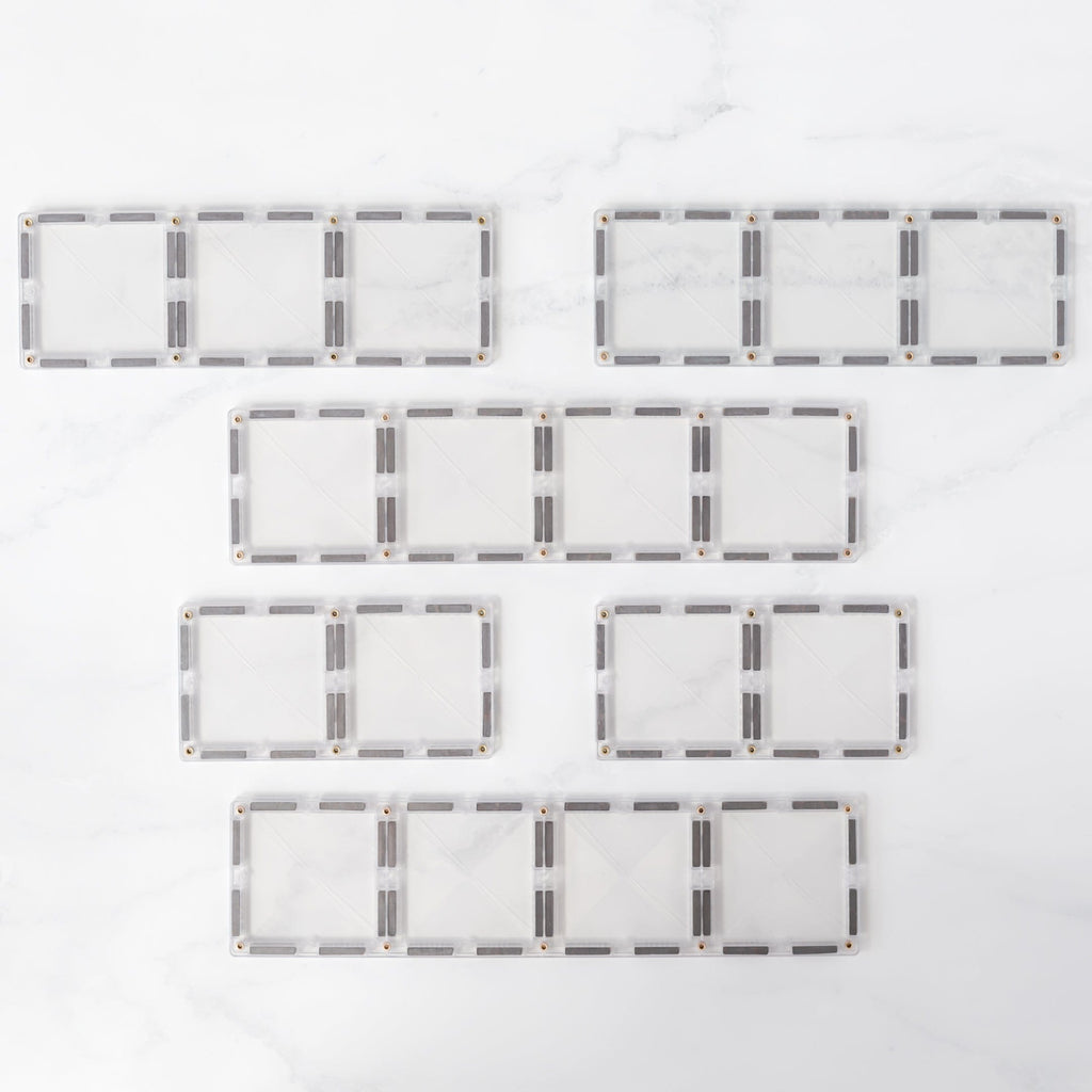Connetix Tiles Clear Rectangle Pack 12 Piece