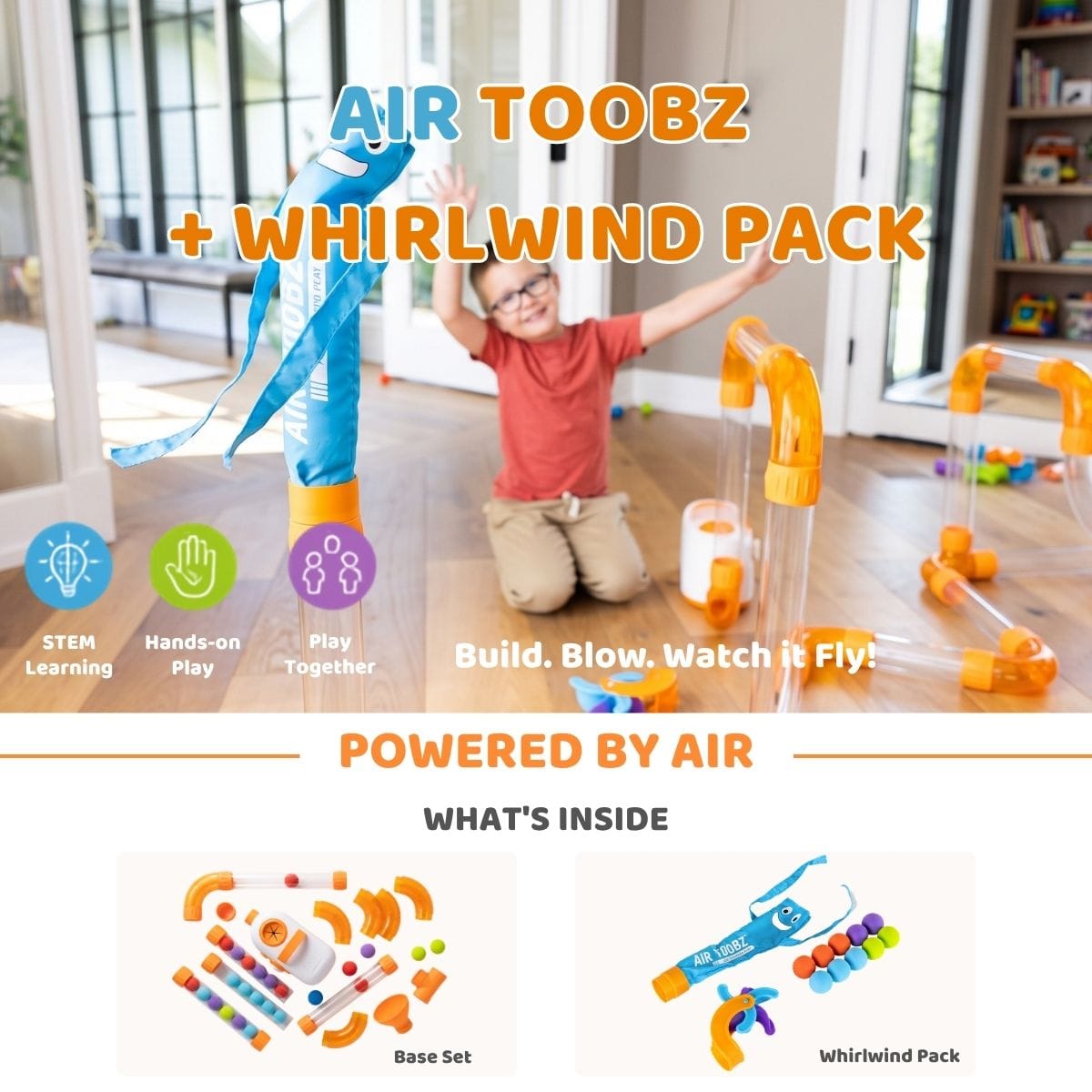 Fat Brain Toys Air Toobz Whirlwind Set