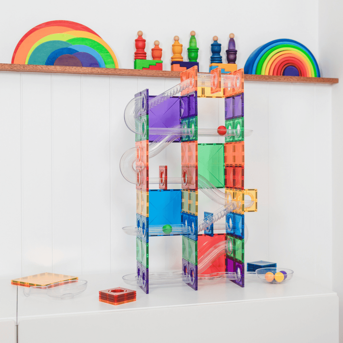 Connetix Tiles Super Ball Run Pack 134 Piece