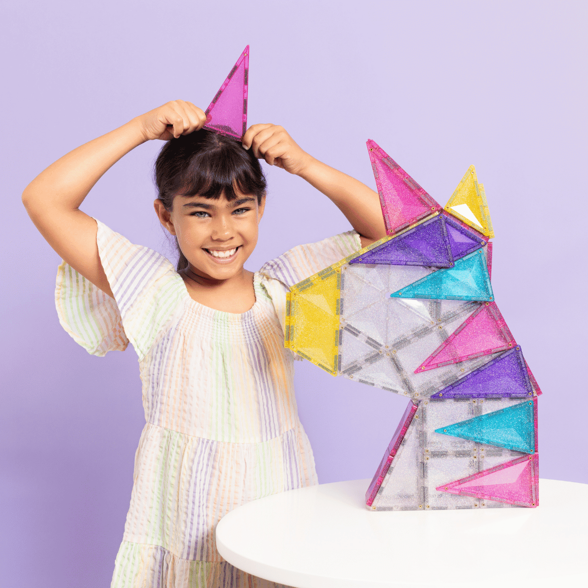 Connetix Tiles Glitter Unicorn Pack 56 Piece