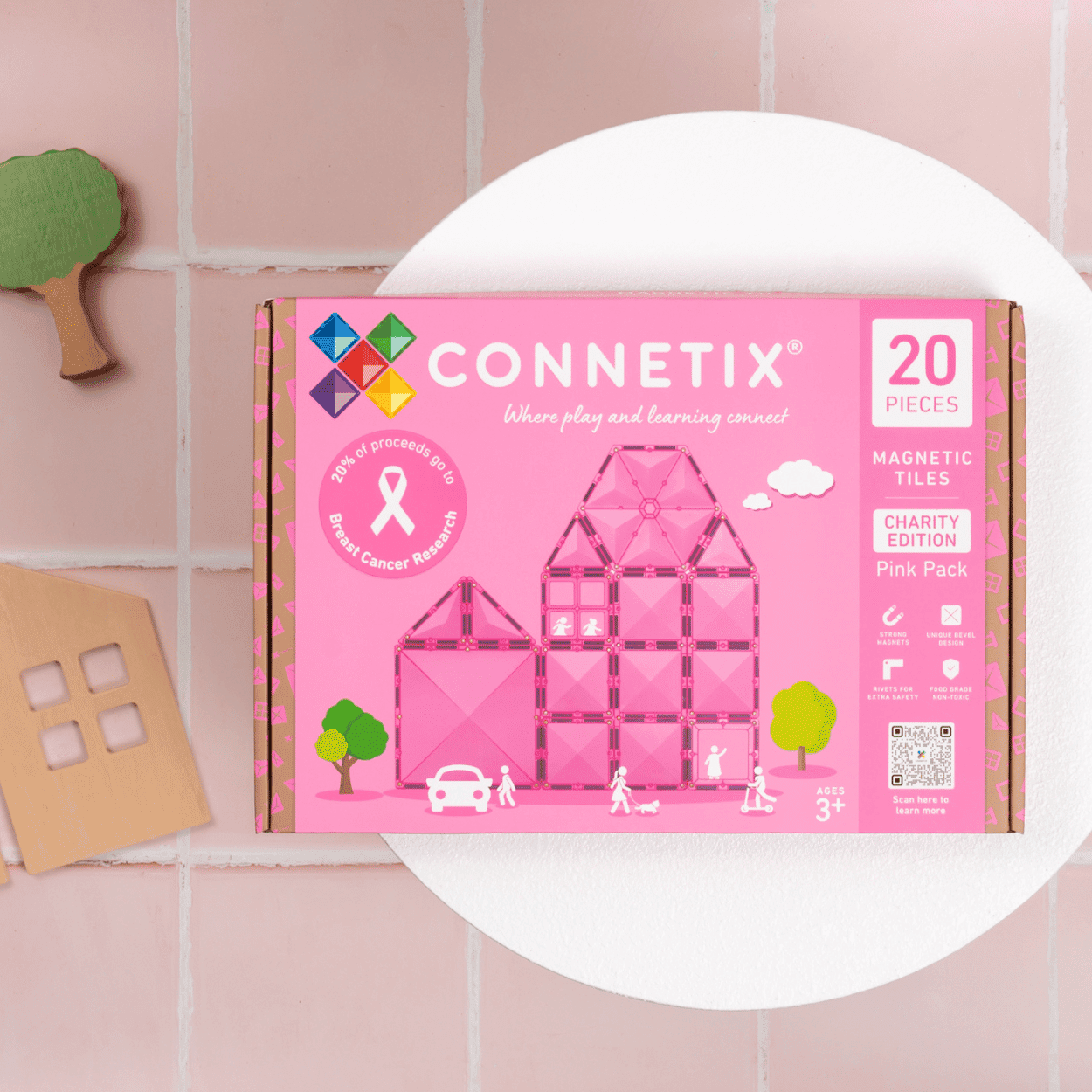 Connetix Tiles Charity Pack Pink 20 pc
