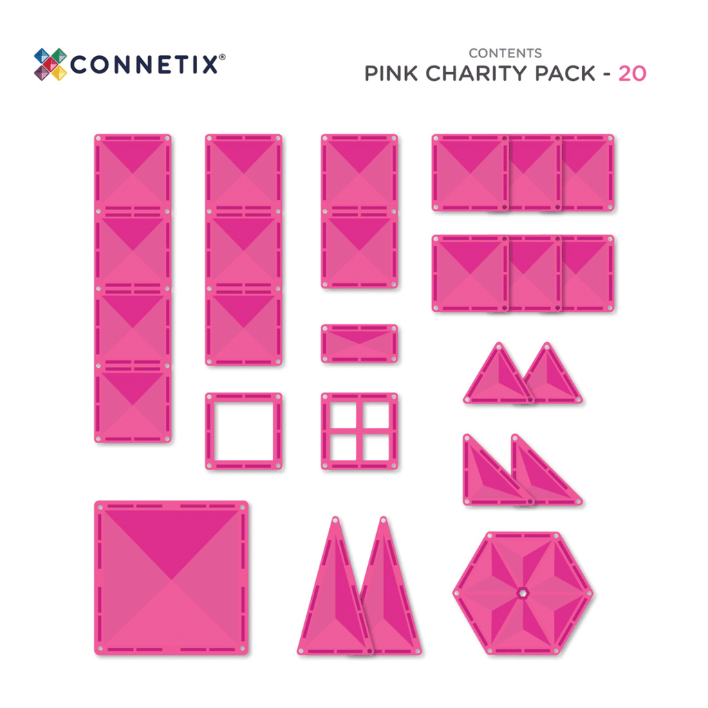 Connetix Tiles Charity Pack Pink 20 pc
