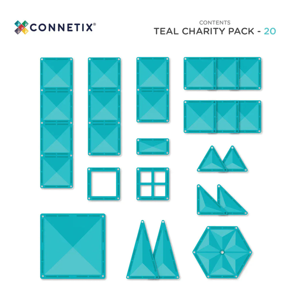 Connetix Tiles Charity Pack Teal 20 pc