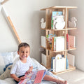 myduckling Montessori Rotating Bookcase - Natural/White