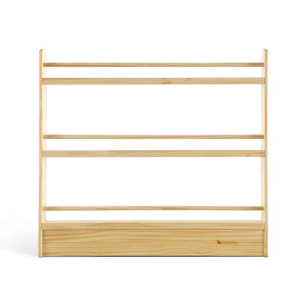 myduckling NALA 3 Tier Adjustable Solid Wood Bookshelf