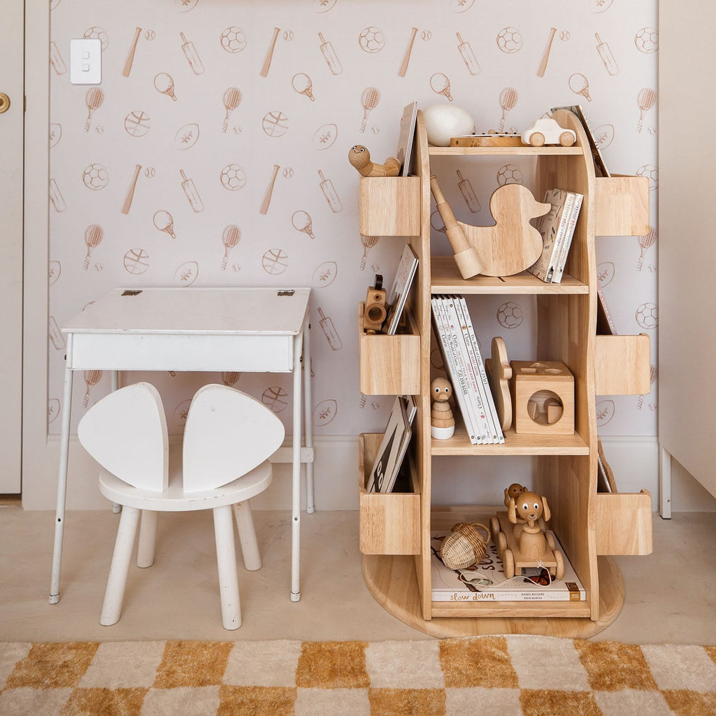 myduckling BINDI Revolving Solid Wood Bookcase