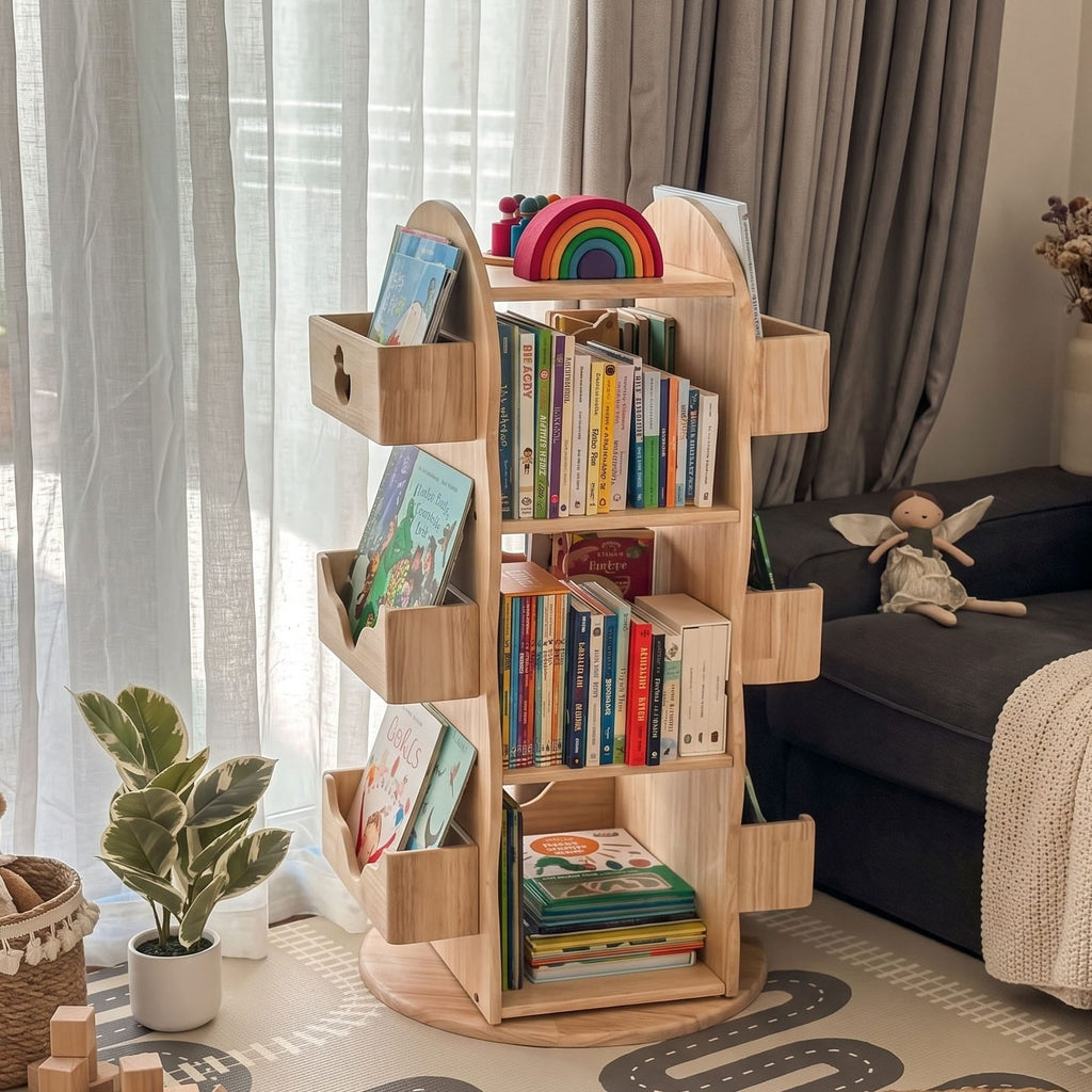 myduckling BINDI Revolving Solid Wood Bookcase